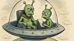 Vtip: Náčelník mimozemšťanů říká sluhovi...