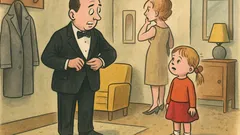 Vtip: Malá holčička sleduje tátu v smokingu