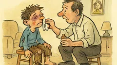 Vtip: Malý Péťa přijde domů z hřiště