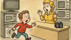 Vtip: Vběhne chlapeček do prodejny s elektrem…