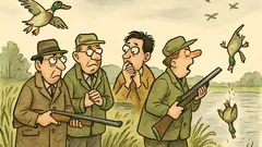 Vtip: Internista, pediatr, psycholog a chirurg na lovu