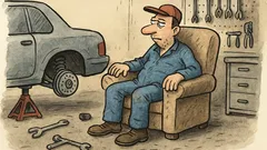 Vtip: Dneska jsem dělal na mechanice