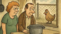 Vtip: Říká manželka manželovi – ta slepice...