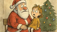 Vtip: Malá holčička si sedne Santovi na klín