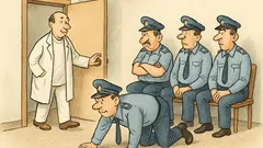 Vtip: Jsou policajti na vyšetření u doktora