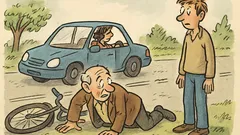 Vtip: Jede děda na kole, když ho srazí...