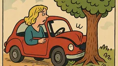 Vtip: Blondýnka jede autem, narazí do stromu...