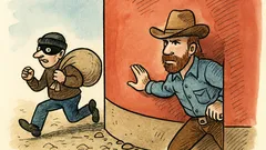 Vtip: Chuck Norris přepadne zloděje za rohem...