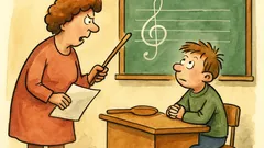 Vtip: Ve škole při hudební výchově paní učitelka...