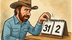 Vtip: Kalendář Chucka Norrise po 31. březnu...