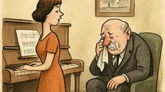 Vtip: Na večírku sedí starší pán a…