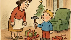 Vtip: „Pepíčku, ty jsi rozbil všechny dárky?“
