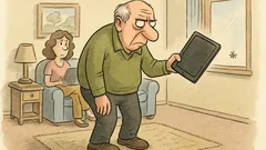 Vtip: Včera u dcery prosím o noviny