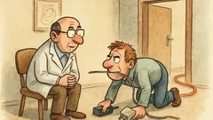 Vtip: Psychiatr sedí v ordinaci, najednou vleze muž...