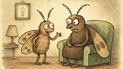 Vtip: Mol se vrátí z prvního letu...