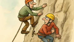 Vtip: Šplhají dva horolezci po skále a...