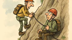 Vtip: Dva horolezci na skále, jeden říká...