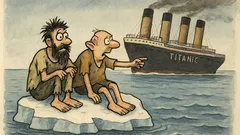 Vtip: Dva trosečníci na ledovci vidí loď...