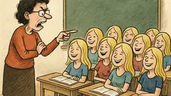 Vtip: Učitelka říká třídě plné blondýnek...