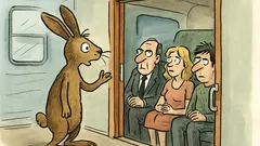 Vtip: Jde takhle zajíc vlakem, otevře dveře...