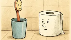 Vtip: Zubní kartáček si povzdechne, toaletní papír...