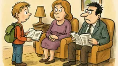 Vtip: Přijde Honzík ze školy a v žákovské...