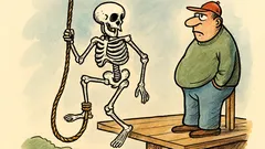 Vtip: Proč nemůže kostlivec skákat bungee?