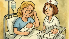 Vtip: Blondýna porodí dvojčata a pláče...