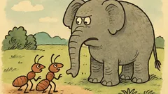 Vtip: Dva mravenci volají na slona...