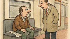 Vtip: Jedu metrem a sedím na novinách