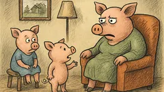 Vtip: Přijde malé prasátko za maminkou a...