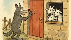 Vtip: Na dveře chlívku zaklepe vlk...