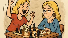 Vtip: Dvě blondýny hrají šachy...