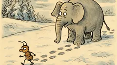 Vtip: Jde mravenec ve sněhu, za ním slon...