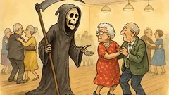 Vtip: Přijde smrťák na ples seniorů...