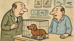 Vtip: Ve zverimexu, "Ten pes je hezký..."