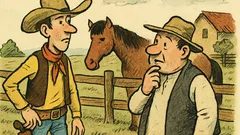 Vtip: Kovboj přijde na statek a ptá se…