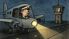 Vtip: Mladý pilot hlásí do věže: Hádej, kdo