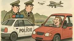 Vtip: Policisté zastaví řidiče na dálnici...