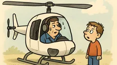 Vtip: Ptá se syn tatínka na vrtuli